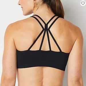 Black sports bra, size M